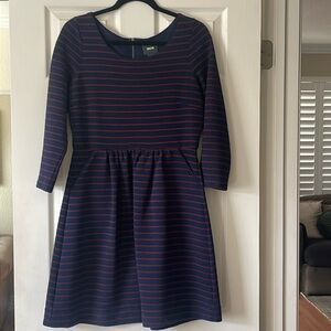 Maeve navy and maroon dress